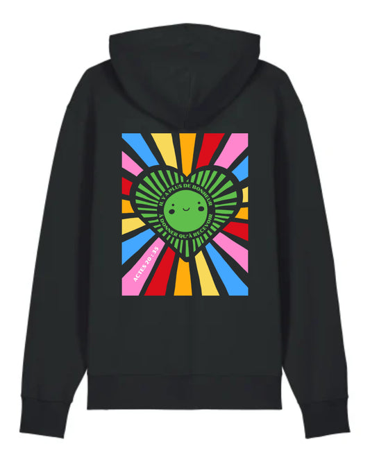 Hoodie "Il y a plus de bonheur à donner qu'à recevoir" (Actes 20:35)