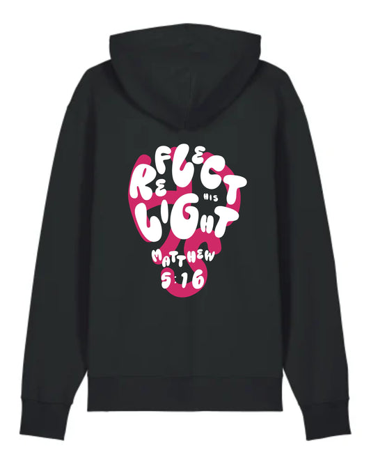 Hoodie "Reflect His Light" (Matthieu 5:16)