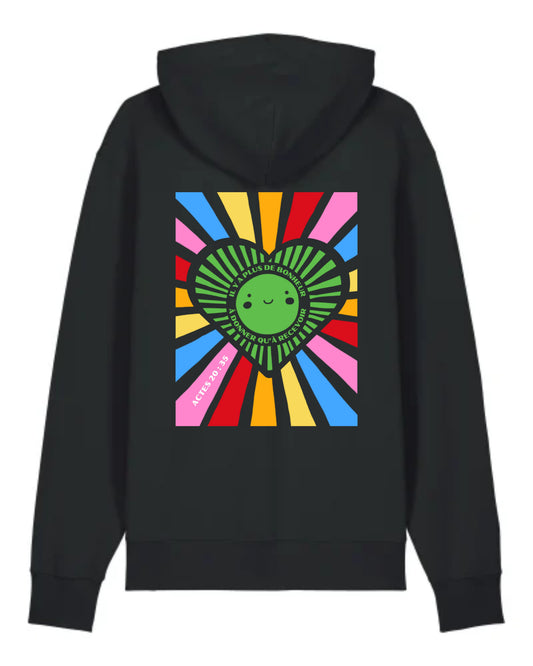 Hoodie "Il y a plus de bonheur à donner qu'à recevoir" (Actes 20:35)