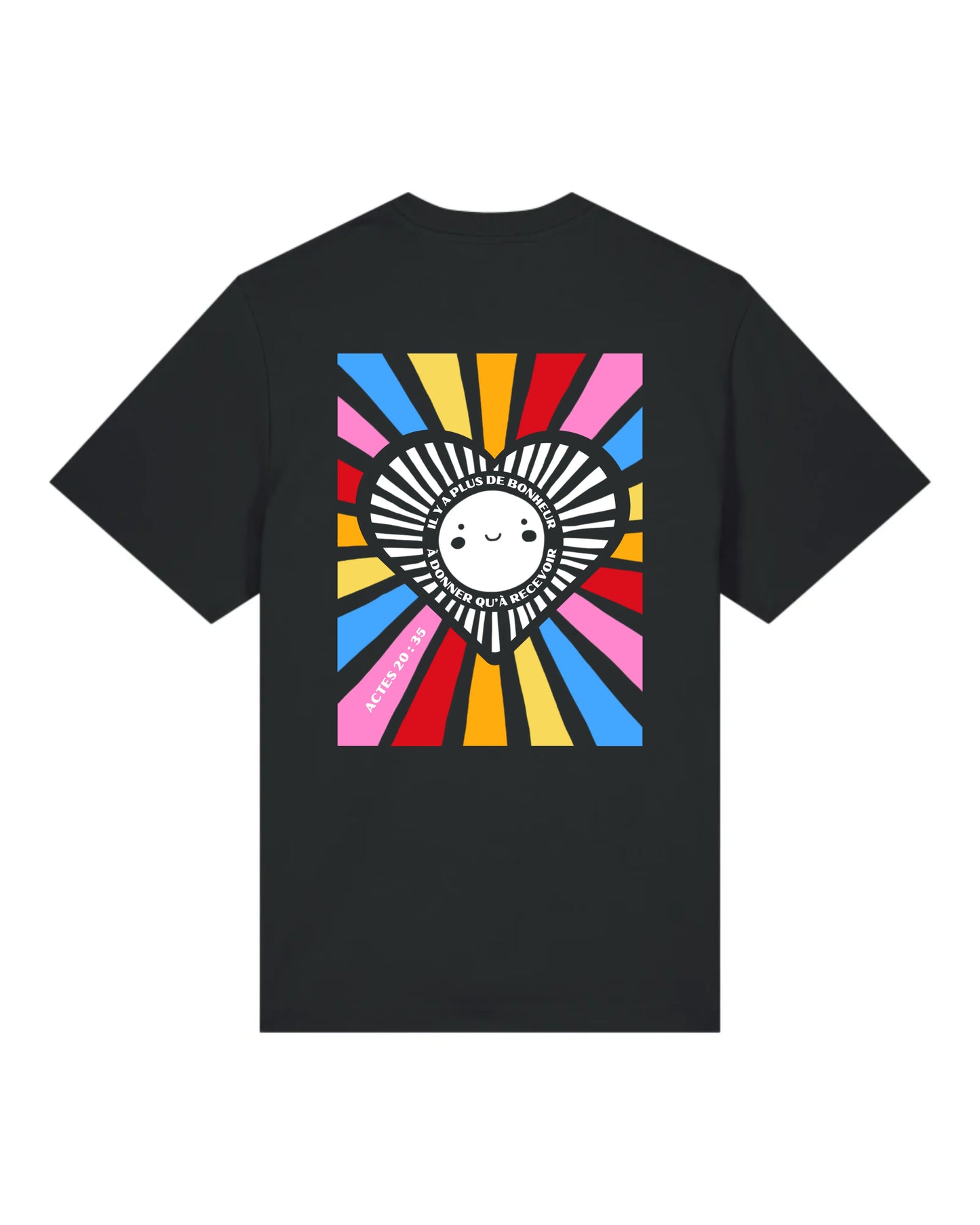 T-shirt "Il y a plus de bonheur à donner qu'à recevoir" (Actes 20:35)